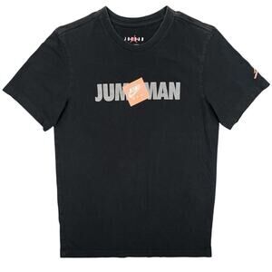 Jordan Jumpman Graphic T‑Shirt Men’s Small Black Vintage Style Tee